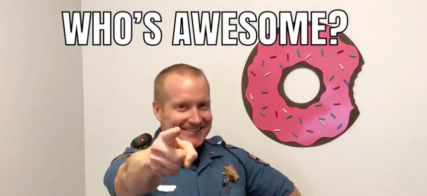 Donuts are a frequent guest star in Trooper Josh Lewis' videos.