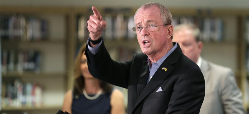 New Jersey Gov. Phil Murphy, a Democrat seen here at an event earlier this month, says new IRS rules related to the state and local tax deduction amount to a "weaponization of the tax code."