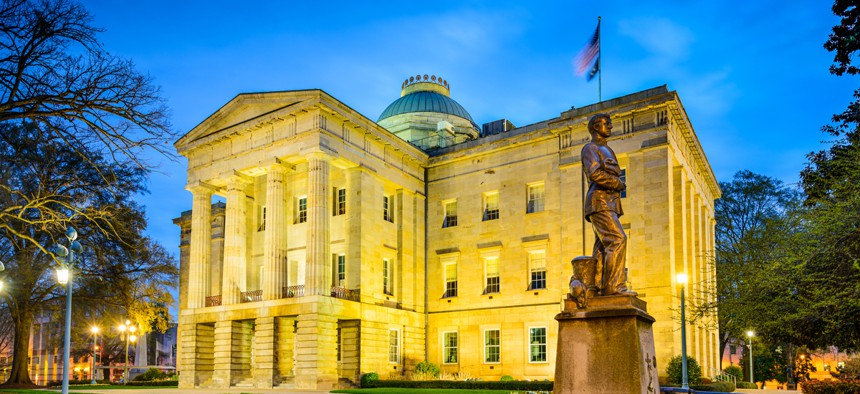 The North Carolina Capitol building in Raleigh.