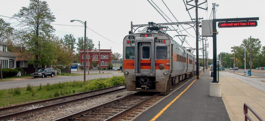 A train travels along the South Shore Line. Local leaders in Northwest Indiana believe upgrades to the commuter rail could help bolster new development.