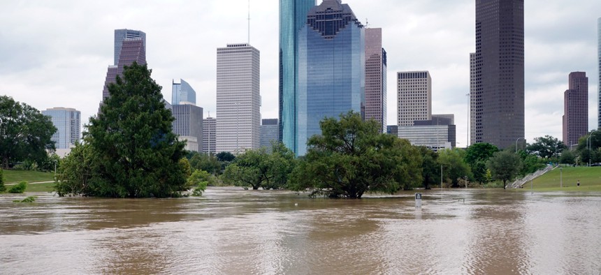 Flooding in Houston caused by climate change.