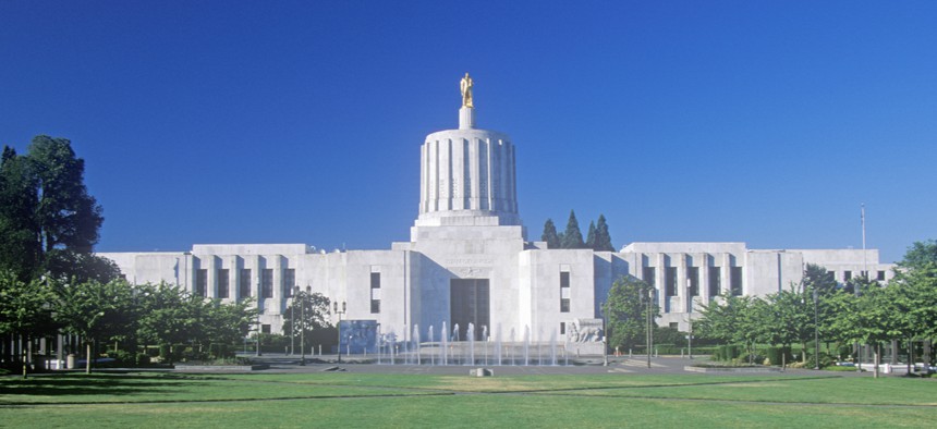 The Oregon state capitol in Salem.
