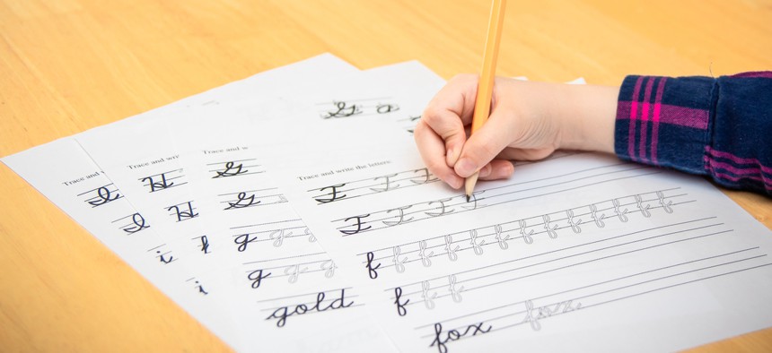 The bill would require students to be able to write legibly in cursive by the fifth grade.