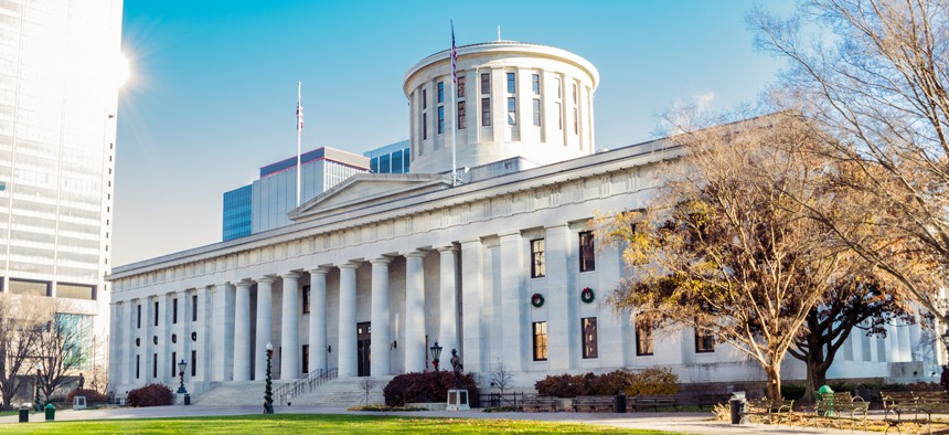 The Ohio state legislative building.