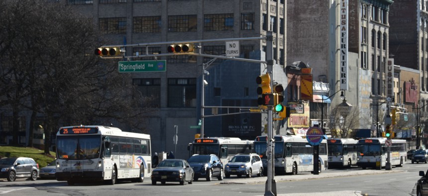 A busy intersection in Newark, NJ. Newark Mayor Ras Baraka’s administration filed a lawsuit against the city of New York and Mayor Bill de Blasio this week, claiming that New York has sent nearly 1,200 homeless people to Newark.