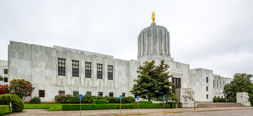 The Oregon state capitol in Salem.