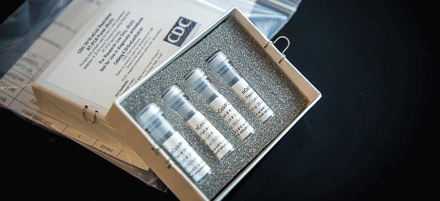 This undated photo provided by U.S. Centers for Disease Control and Prevention shows CDC's laboratory test kit for the new coronavirus.