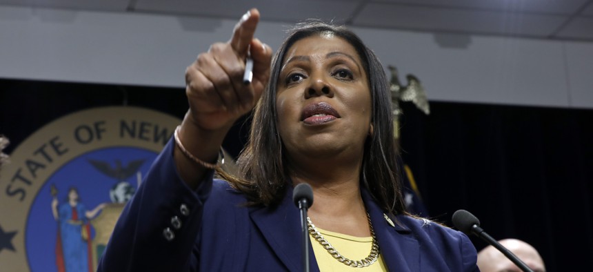 New York Attorney General Letitia James ordered two New York City merchants to stop charging customers excessive prices for hand sanitizers and disinfectant sprays.