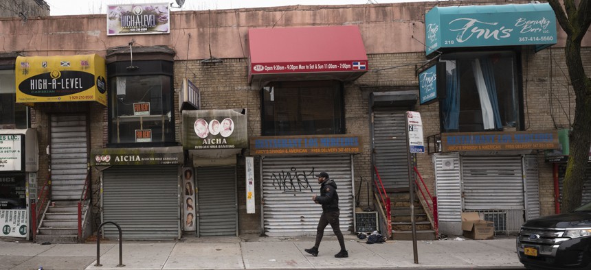 Small businesses in New York are shuttered during the coronavirus pandemic. Small business owners with certain types of criminal records are barred from loans intended to help them survive during closures.