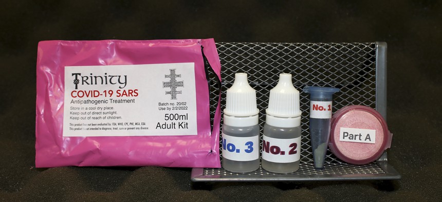 A scam "cure kit" obtained by federal prosecutors.