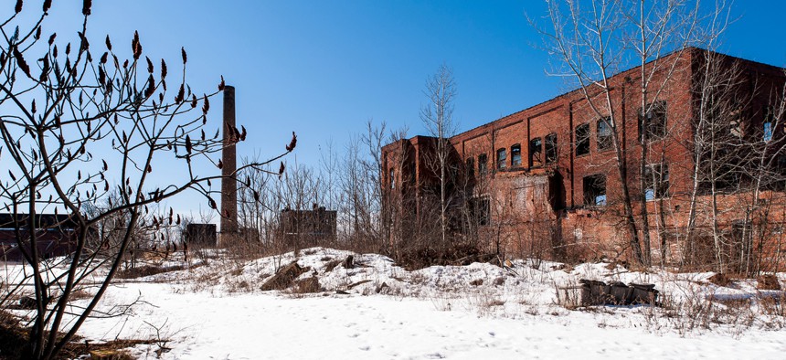 A long abandoned and derelict factory in Youngstown, Ohio.