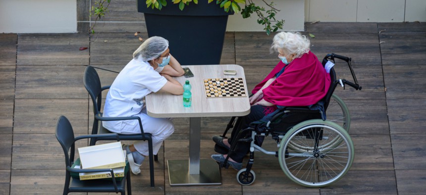 Today, many nursing homes across the country remain on lockdown.
