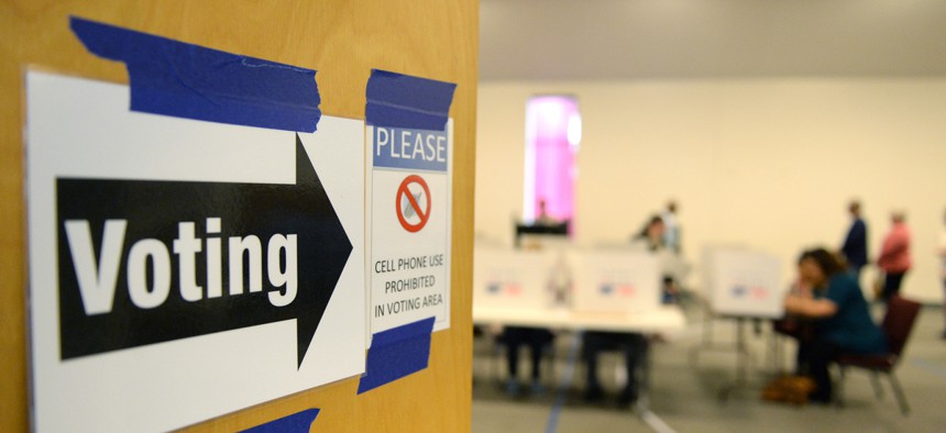 A polling place in St. Louis.