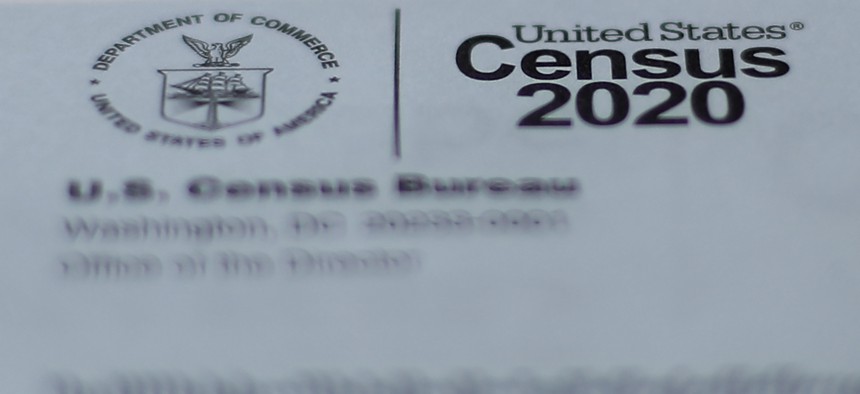 A 2020 census letter mailed to a U.S. resident, is shown in Detroit, Sunday, April 5, 2020. 