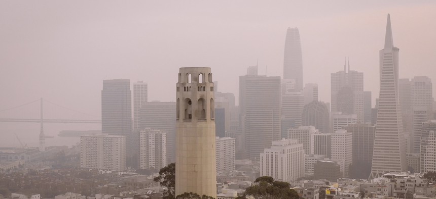 San Francisco, like much of California, is covered in a thick blanket of wildfire smoke.