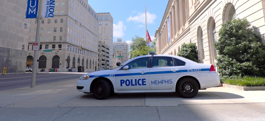 A police car in Memphis, Tennessee. 