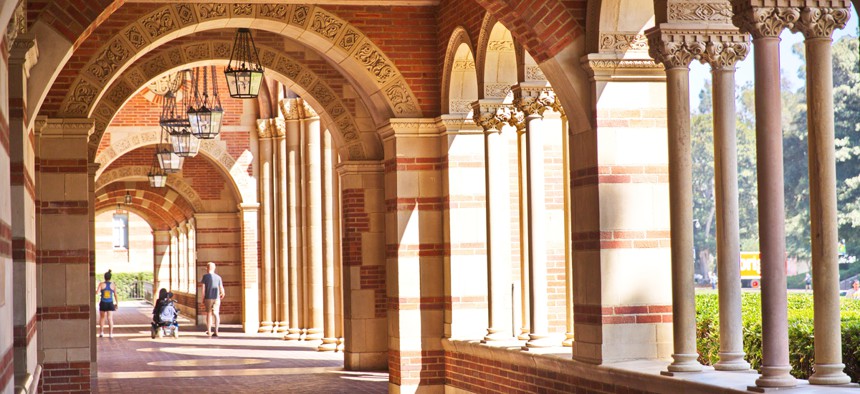 A corridor at UCLA.