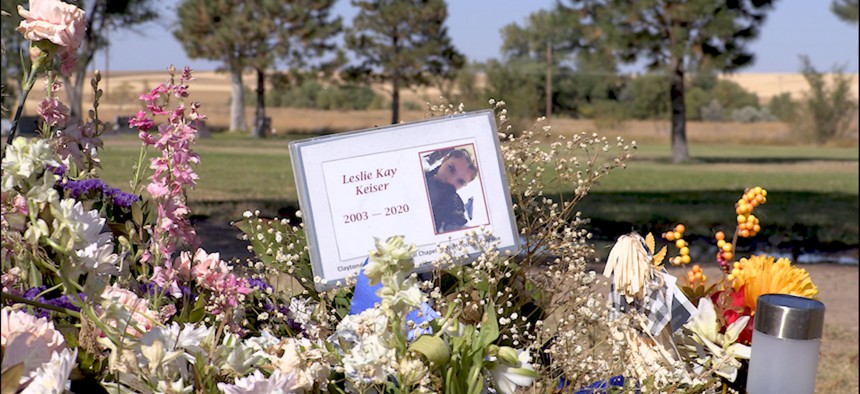 Leslie Keiser’s grave is at the edge of Wolf Point, a small community on the Fort Peck Indian Reservation in Montana. Leslie is one of at least two teenagers on the reservation who reportedly died by suicide this summer. 