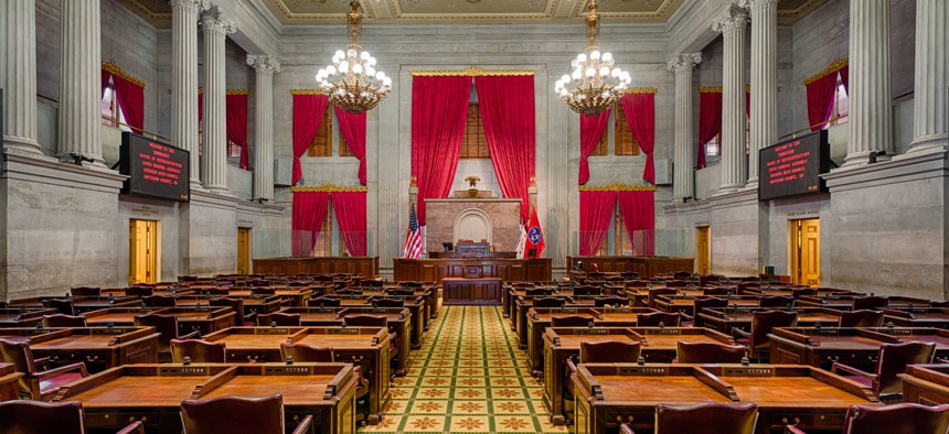 House of Representatives Chamber in the Tennessee State Capitol building on December 1, 2014 in Nashville, Tennessee 