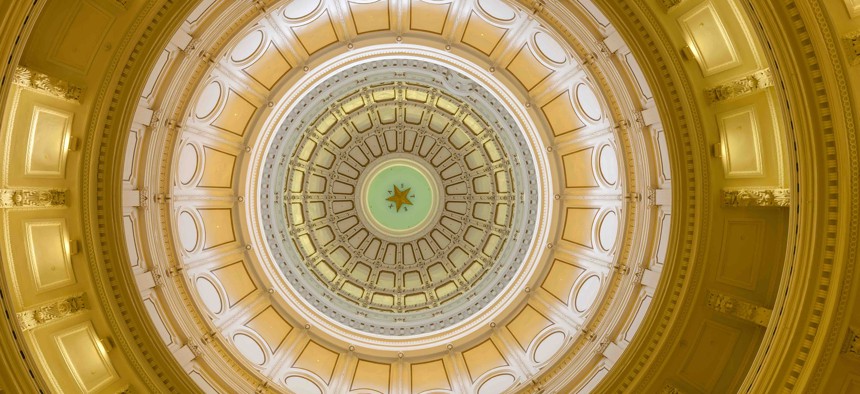 A view of the interior of the Texas state Capitol, in Austin.
