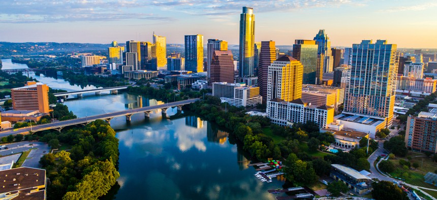 Austin, TX skyline. As cities, suburbs and rural communities look to bolster economic development in the wake of the pandemic, they should adopt strategies that foster inclusive and resilient economic growth. 