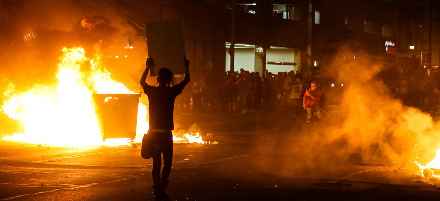 Protests in Indianapolis turned violent in May.