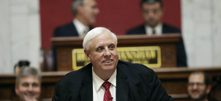West Virginia Gov. Jim Justice delivers his annual State of the State address in the House Chambers at the state capitol in Charleston, W.Va.                                   