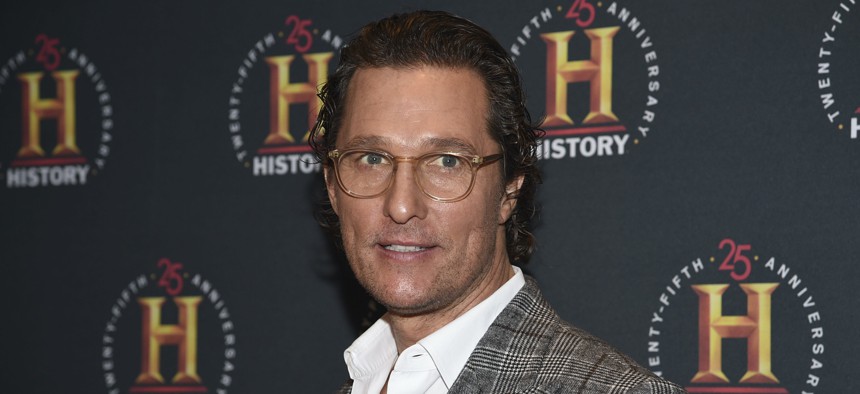 Actor Matthew McConaughey attends A+E Network's "HISTORYTalks: Leadership and Legacy" on Feb. 29, 2020, in New York.                              