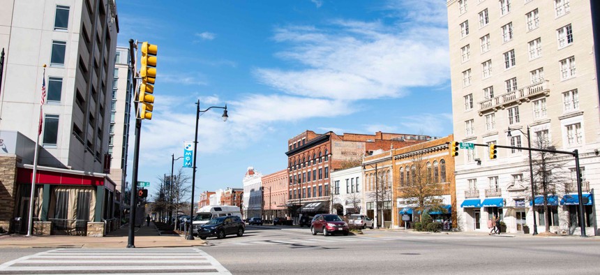 A view of Commerce Street in Montgomery, Alabama. The Montgomery area is one of the places that will receive EDA grants under the CARES Act.