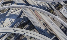 A freeway interchange in Los Angeles, as seen in 2016.