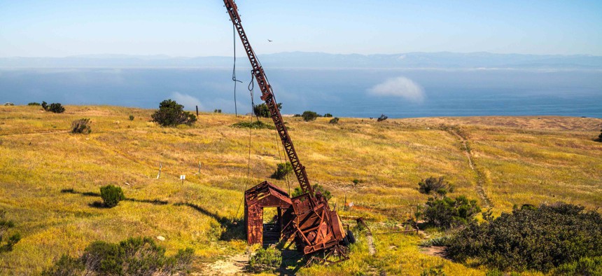 Abandoned Oil Drilling Site, Santa Cruz Island, California.
