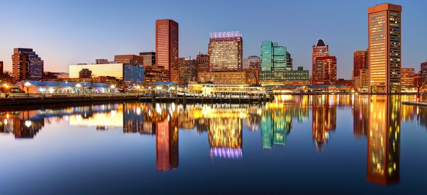 Downtown Baltimore, Maryland. 