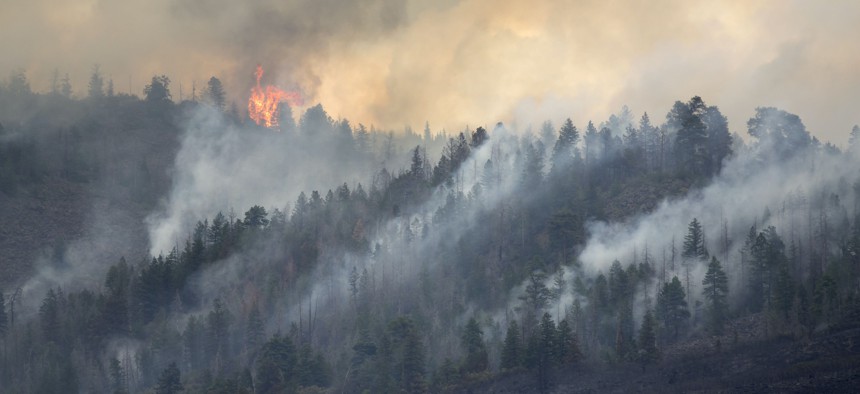 Lake Christine forest fire Basalt Mountain Colorado Rocky Mountain wildfire.