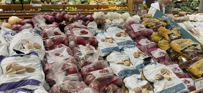 An assortment of potatoes are for sale in the produce section at a Publix Supermarket, Tuesday, Nov. 16, 2021 in North Miami, Fla. 