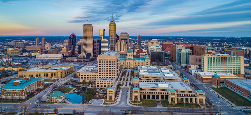 A view of Indianapolis, one of the cities that's in the running for the EDA grant program.