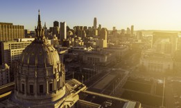 San Francisco City Hall at dawn.