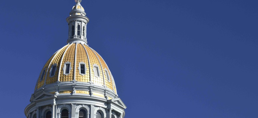 The Colorado state Capitol dome in Denver.