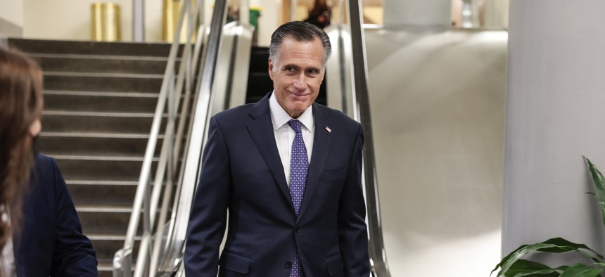 U.S. Senator Mitt Romney, a Utah Republican, at the U.S. Capitol.