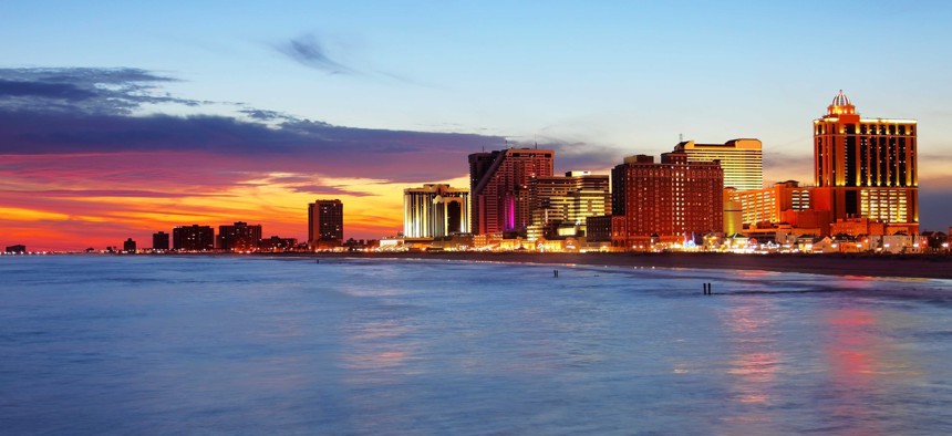 The skyline in Atlantic City.