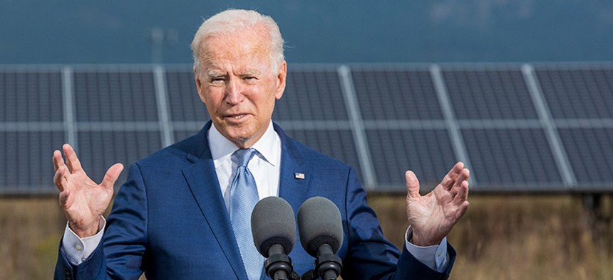 President Joe Biden authorized use of the Defense Production Act to ramp up production of several climate-friendly technologies. 