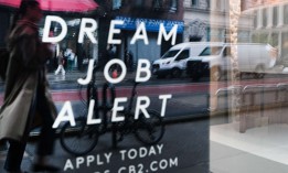 A 'help wanted' sign is displayed in a Manhattan store on May 06, 2022 in New York City.