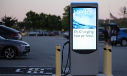 An EV charging stations are seen at Overpeck County Park this June in Leonia, New Jersey. The Biden administration is revealing a new set of standards to help accelerate the installation of 500,000 electric vehicle chargers across the US by 2030.