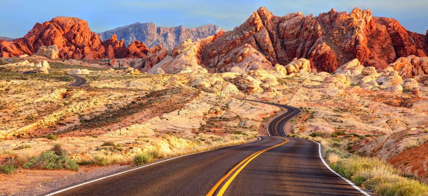 The Valley of Fire State Park is a public recreation and nature preservation located 50 miles northeast of Las Vegas.