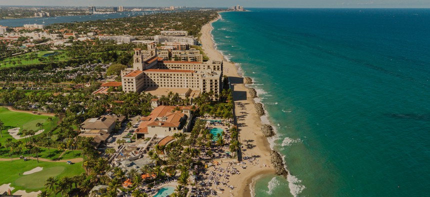 Coastline for the city of Palm Beach, Florida