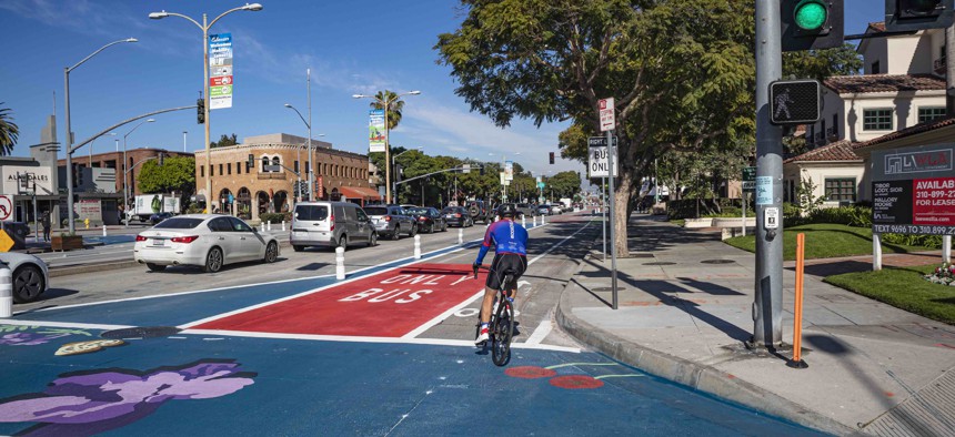 Infrastructure for vulnerable users includes bike lanes, crosswalks and signals that allow pedestrians to cross before vehicles. 