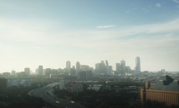 The sun rises over Dallas in 2016.