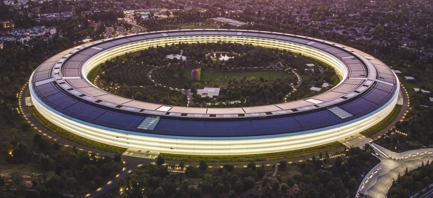 The Apple headquarters in Cupertino, California.