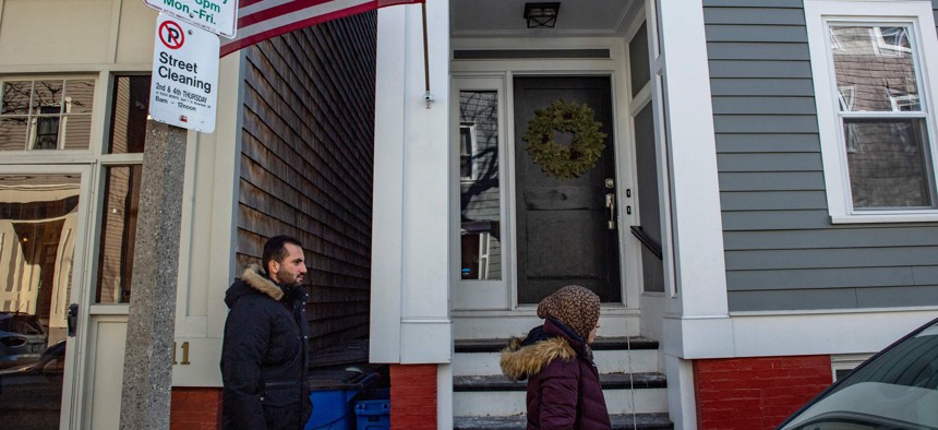 Afghani evacuees are resettled in Charlestown, Massachusetts.