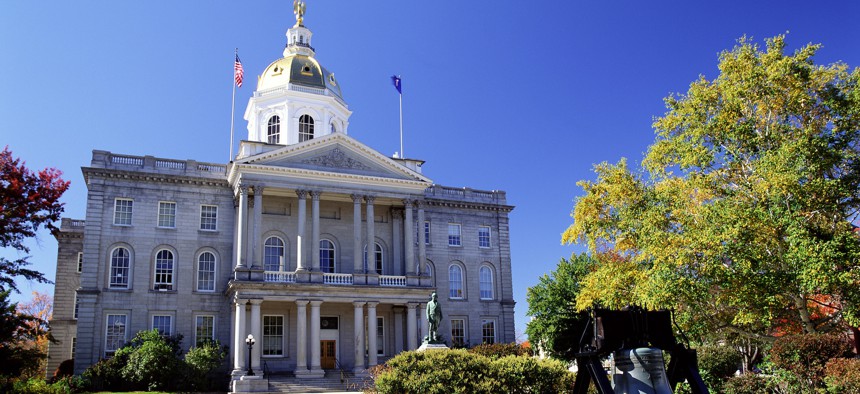 The New Hampshire State Capitol Building. At $100 per year, New Hampshire lawmakers are the lowest paid in the country. 