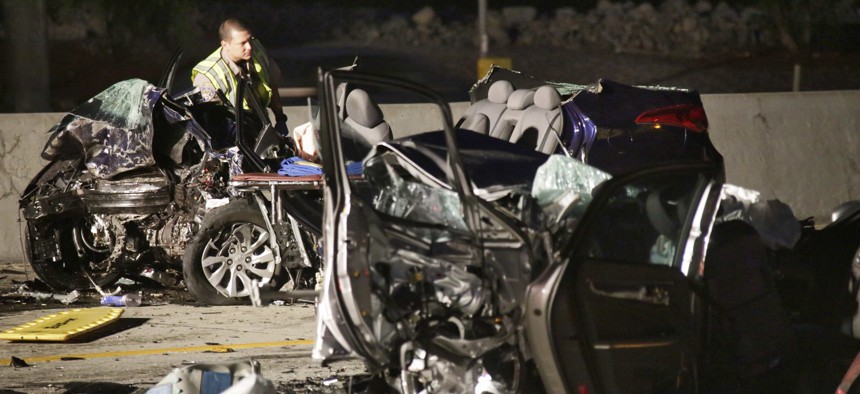 A 2014 wrong-way crash in Rancho Cucamonga, California.